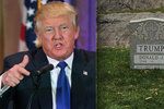 Neznámý vtipálek v Central Parku postavil náhrobek prezidentskému kandiátovi Donaldu Trumpovi.