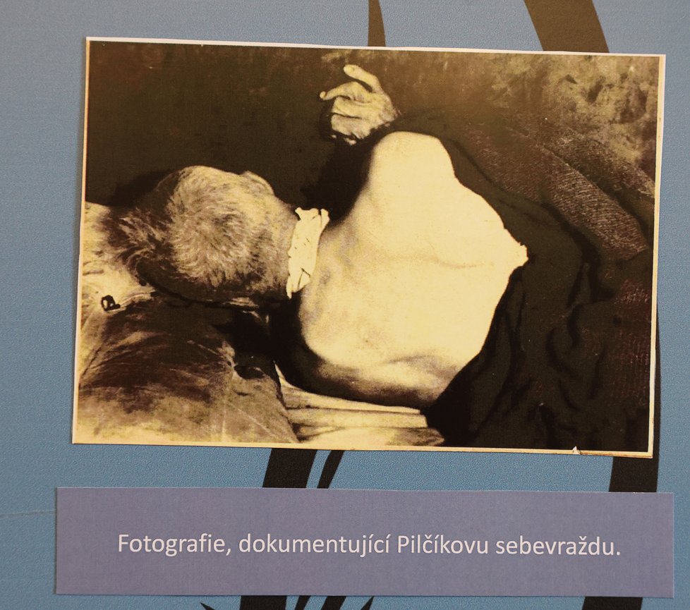 Část týkající se Huberta Pilčíka v Muzeum Policie ČR