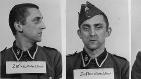 Hubert Zafke jako příslušník SS jednotek
