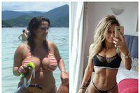 Neuvěříte, že na fotkách je stejná žena! Co musela přestat jíst, aby zhubla? 