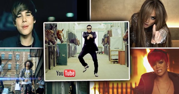 Všechna nejsledovanější videa na youtube za posledních pět let jsou hudební videoklipy