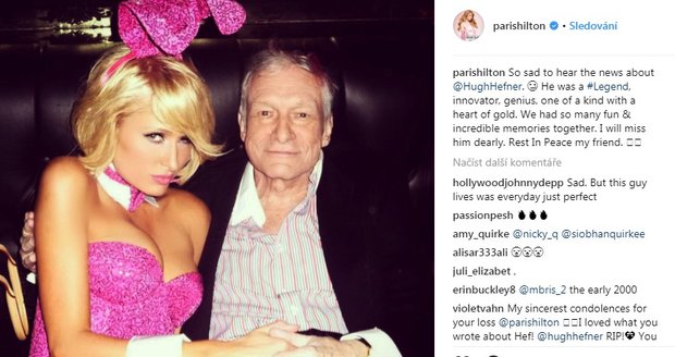 Celebrity se na sociálních sítích loučí s legendárním Hughem Hefnerem.