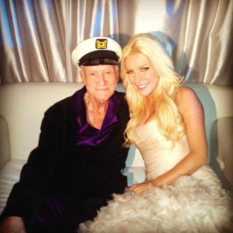 Hugh Hefner se svou poslední ženou Crystal