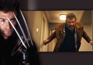 Hugh Jackman ve snímcích X-Men (2000, vlevo) a Logan (2017)