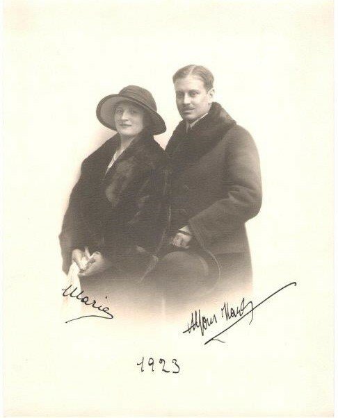 Hrabě Alfons Karel s manželkou Marií, rodiče hraběte Huga