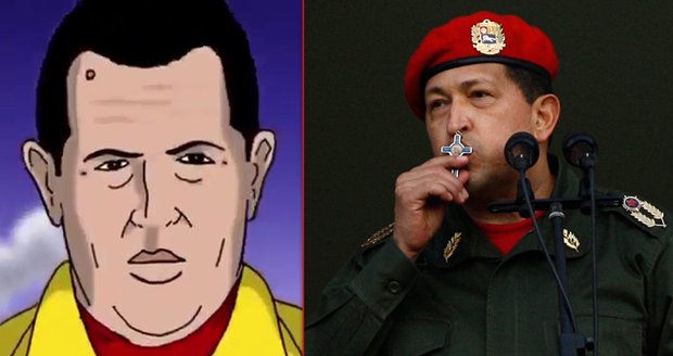 Diktátor Chávez šel v animovaném klipu do nebe