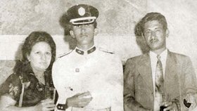Rodinné foto z archivu prezidenta Cháveze z roku 1975