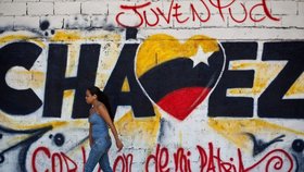 Po Venezuele se objevily graffiti na podporu kandidatury stávajícího prezidenta Cháveze