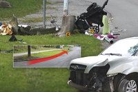 Kočárek letěl 40 metrů! Auto jelo 70 km/hod., říká svědek o nehodě v Humpolci, pří které zemřel chlapec (†2), holčička (1) je zraněná