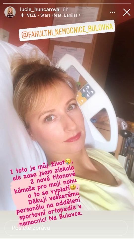 Lucie Hunčárová je po operaci.