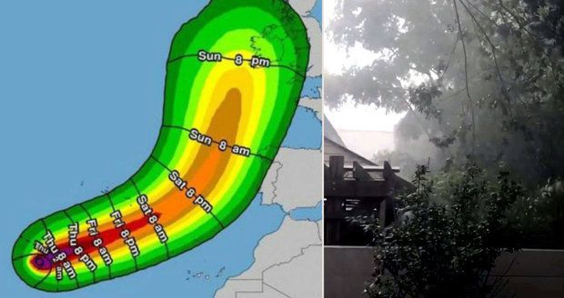 Hurikán se žene na Evropu: Ophelia má rychlost 155 km/h a dosáhla třetího stupně