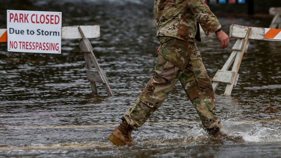 Hurikán Florence pustoší USA (14.9.2018)