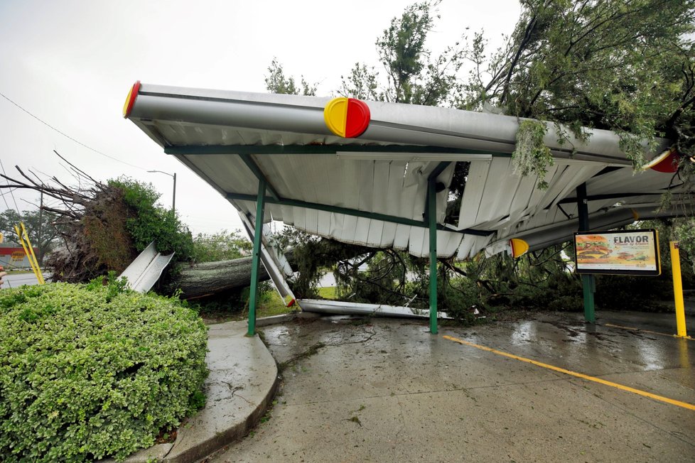 Hurikán Florence pustoší USA (14. 9. 2018).