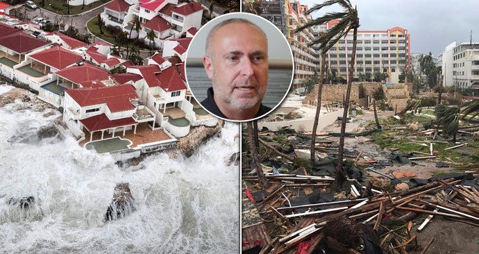 Čech přežil hurikán Irma v Karibiku: Zažil destrukci, hlad i rabování!  Noci jsem trávil s mačetou v ruce!