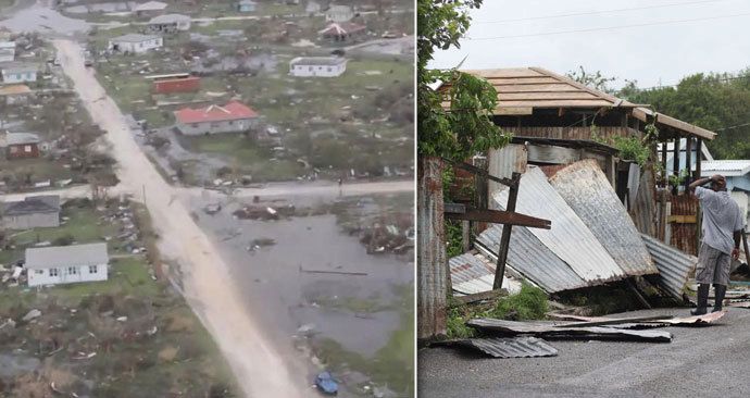 Hurikán Irma ničil karibský ostrov Barbuda.