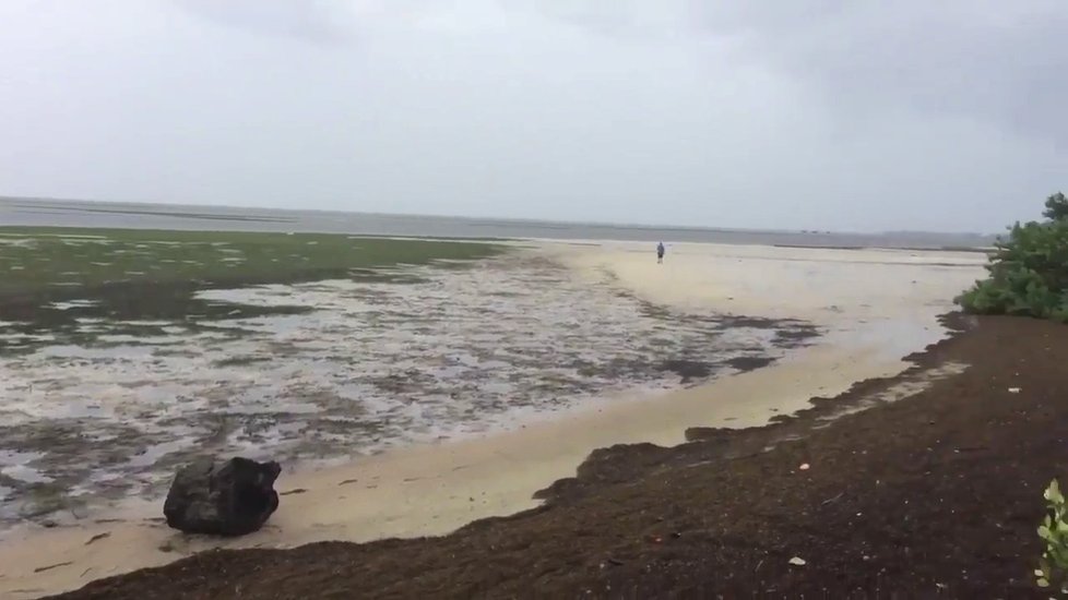 Hurikán Irma vysál vodu z oceánu na Floridě