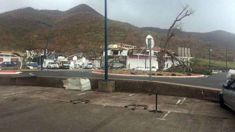 Řádění hurikánu Irma na ostrově St. Martin v Karibiku