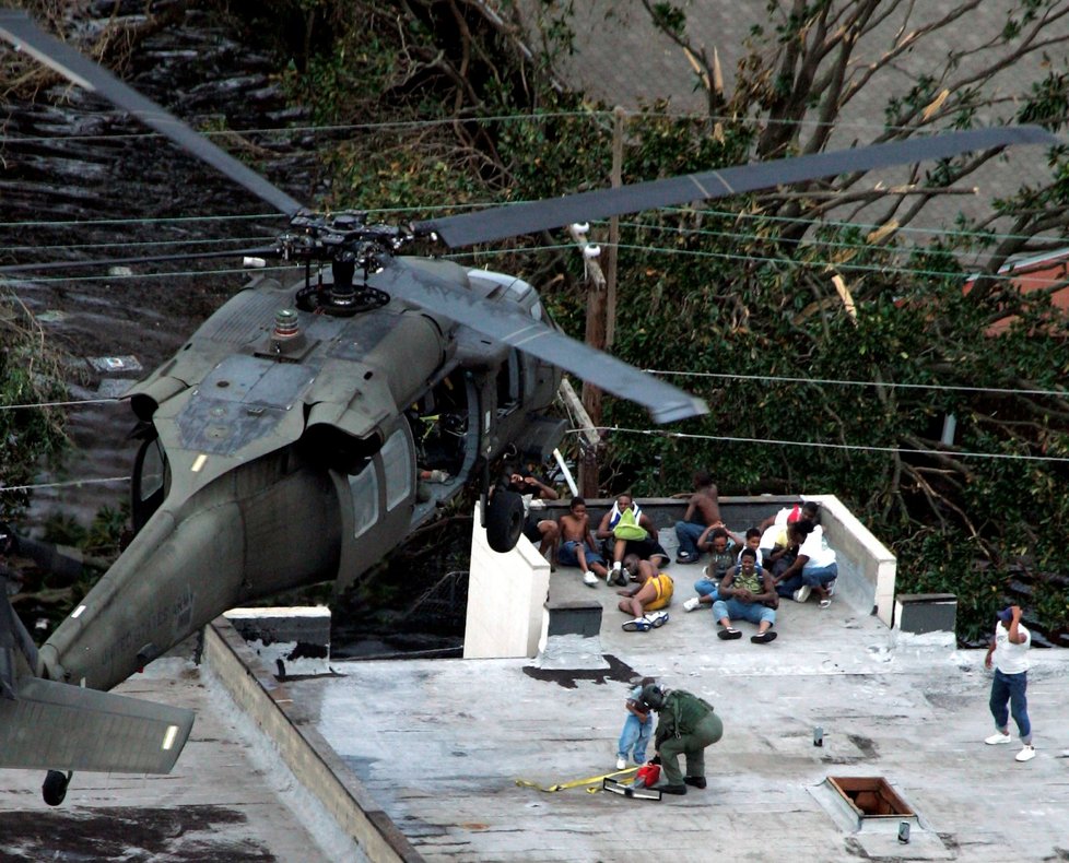 Hurikán Katrina v New Orleans, září 2005.