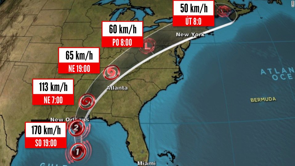 Před 12 lety zdevastoval New Orleans hurikán Katrina, teď se na něj řítí Nate.