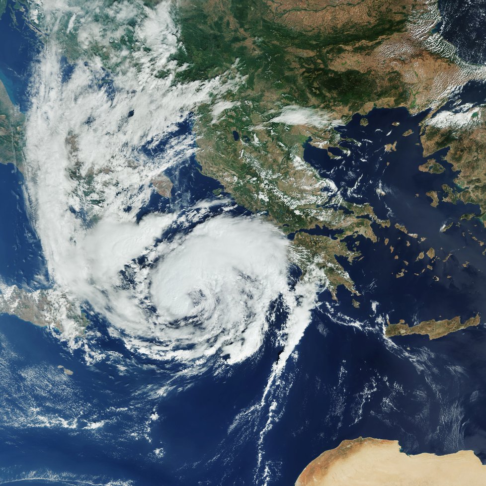 Řecko zasáhl středomořský hurikán Janos