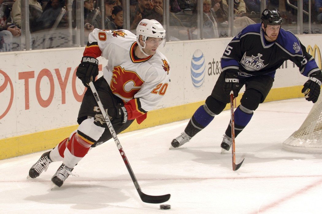 Kristian Huselius v NHL nastřílel 193 gólů, nejvíc z nich v dresu Calgary Flames