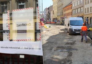 Rekonstrukce Husitské ulice na Žižkově pokračuje, akce drtí místní podnikatele.