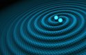 Gravitační vlny vytvářené dvěma hmotnými objekty
