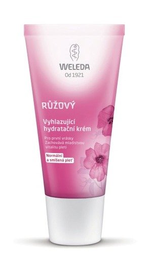 Růžový vyhlazující hydratační krém Weleda, 459 Kč (30 ml). Koupíte na www.weleda.cz.