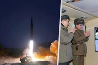 Kim dohlížel na odpálení hypersonické střely. A těší ho posílení „odstrašujících prostředků“