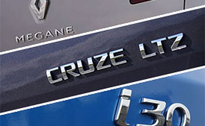 Chevrolet Cruze vs Hyundai i30 vs Renault Mégane: Co koupit?