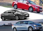 Hyundai Elantra vs. Chevrolet Cruze a Renault Fluence: Co koupit?