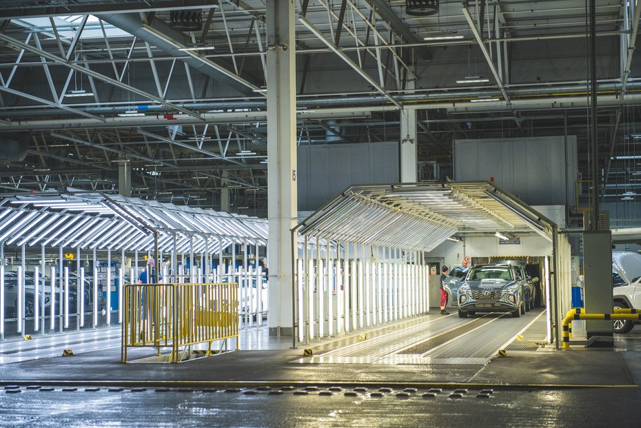 Výrobní závod automobilky Hyundai v Nošovicích.