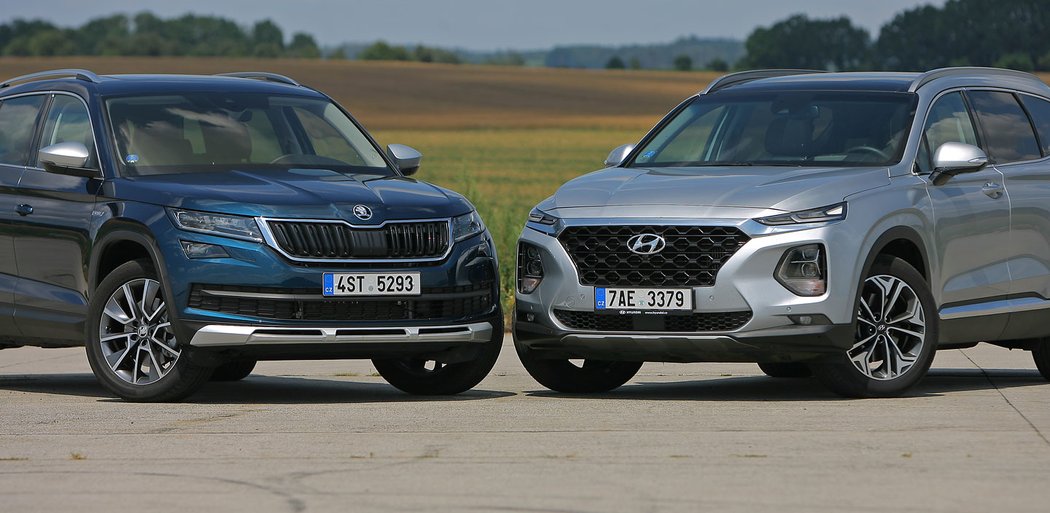 Hyundai Santa Fe 2.2 CRDi vs. Škoda Kodiaq 2.0 TDI