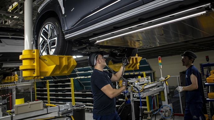 Výroba modelu Kona Electric v Nošovicích. Výroba modelu Kona Electric v Nošovicích.