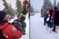 Záchranná akce na Sněžce: Muž vyrazil na horu nalehko, ale s kytarou!