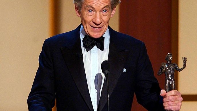 Ian McKellen při udílení cen Screen Actors Guild Awards v Los Angeles.