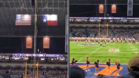 Voják Ian Patterson zemřel po pádu na stadionu v Texasu.