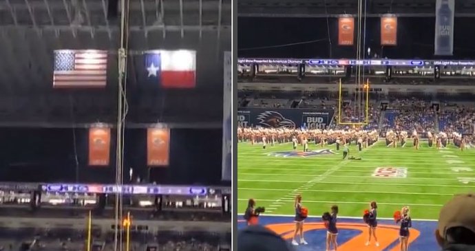 Voják Ian Patterson zemřel po pádu na stadionu v Texasu.