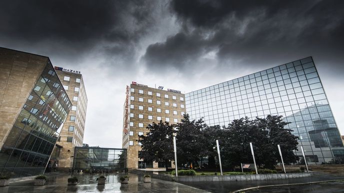 Kancelářské centrum IBC za pražským hotelem Hilton, kde Fincentrum sídlí