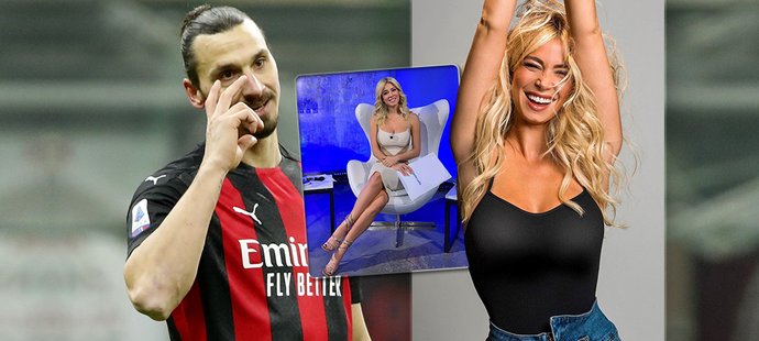 Zlatan Ibrahimovic si podle italského tisku zpříjemnil Silvestra u fotbalové reportérky Diletty Leottaové