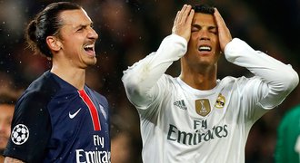 Hvězdy zklamaly: Zlatan byl neviditelný, Ronaldo pálil vedle