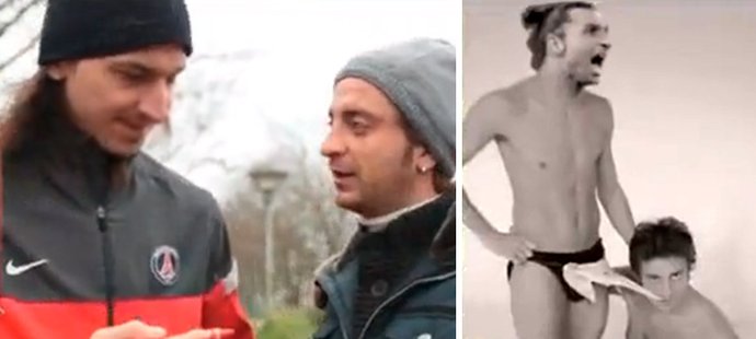 Italský komik dal snímek (vpravo) podepsat Zlatanu Ibrahimovicovi. A bál se...