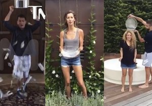 Další slavní přijali výzvu Ice Bucket - Charlie Sheen, Gisele Bundchen a Shakira s Piquem