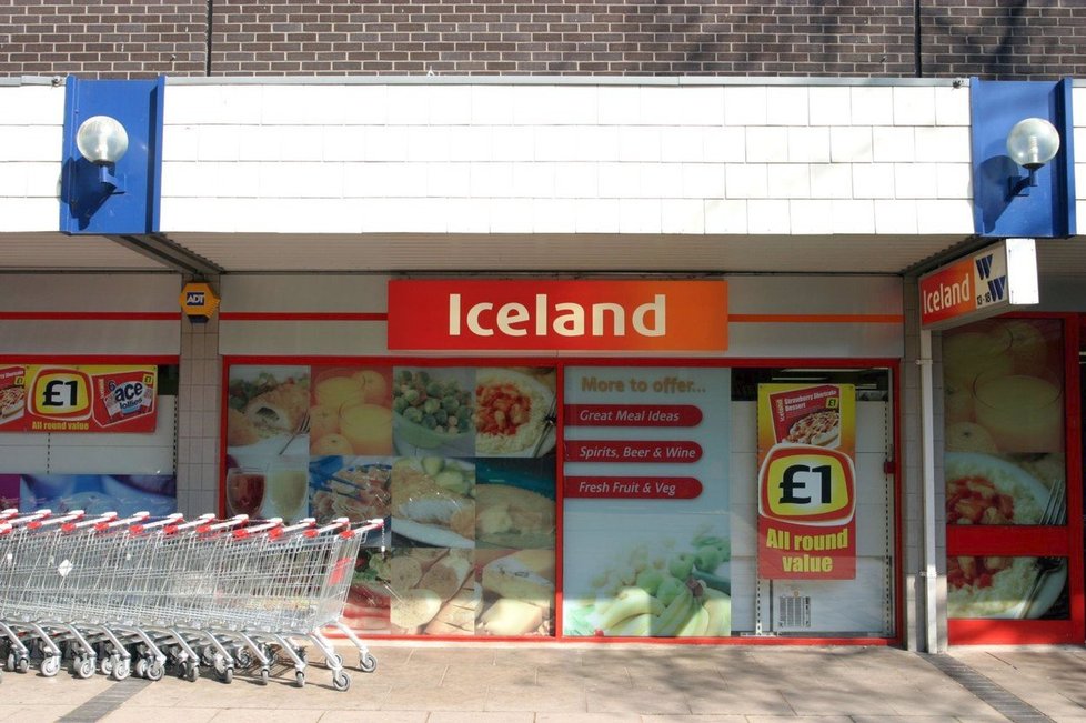 Prodejna britského řetězce Iceland