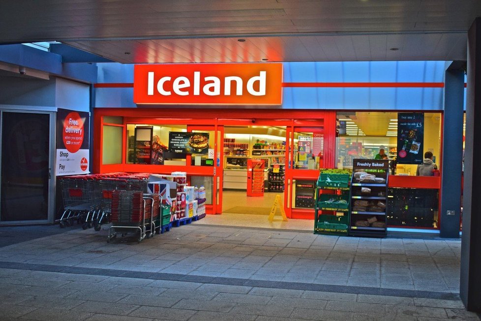 Prodejna britského řetězce Iceland