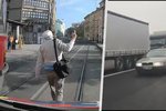 Největší idioti na českých silnicích: Chodec vyfakoval sanitku, řidiči je vybržďují nebo zneužívají záchranářskou uličku.