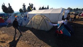 Stany v uprchlickém táboře Idomeni