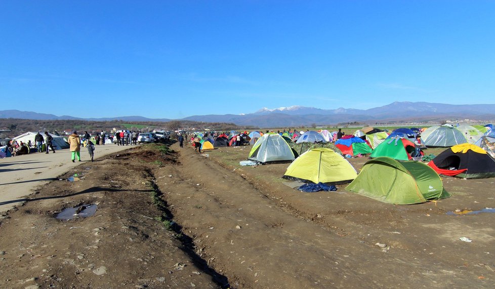 Stanové městečko v Idomeni