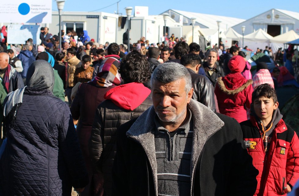 Uprchlíci v táboře Idomeni