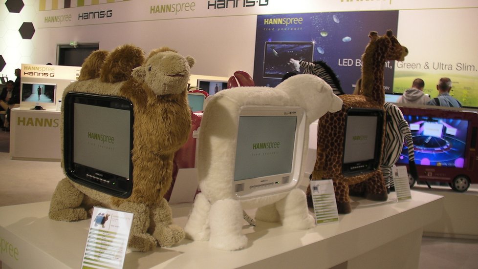 Pro příznivce různých designů připravila společnost Hannspree televize ve tvaru plyšových zvířat.
